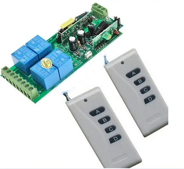 2016 85v~250V 110V 220V 4 CH RF Wireless Remote Control Light Switch 2 transmitter Security System Garage Doors Electric Doors
2016 85v~250V 110V 220V 4 CH RF Wireless Remote Control Light Switch 2 transmitter Security System Garage Doors Electric Doors