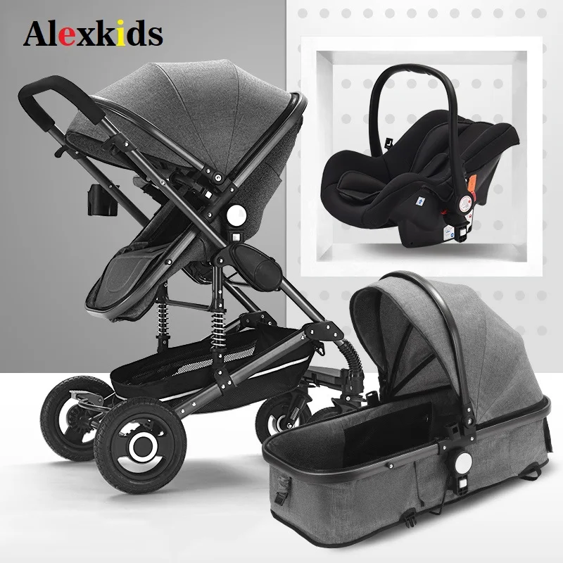 Multifunctional Baby Stroller 3 In 1 High Landscape Stroller For Newborns Folding Carriage Travel System Trolley With Car Seat
Multifunctional Baby Stroller 3 In 1 High Landscape Stroller For Newborns Folding Carriage Travel System Trolley With Car Seat