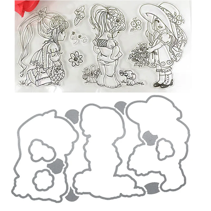 3 girls transparent clear stamp/ cutting dies DIY Die Cut Stencil Decorative Scrapbooking Craft Card stencils template
3 girls transparent clear stamp/ cutting dies DIY Die Cut Stencil Decorative Scrapbooking Craft Card stencils template