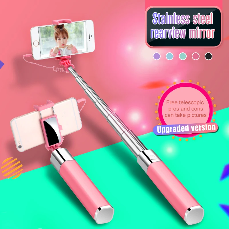 Mini Portable Folding Wire Control Non-Slip Handle Selfie Stick CL-02 For Phone Button For Xiaomi Redmi Note 7 6 Pro For Huawei
Mini Portable Folding Wire Control Non-Slip Handle Selfie Stick CL-02 For Phone Button For Xiaomi Redmi Note 7 6 Pro For Huawei
