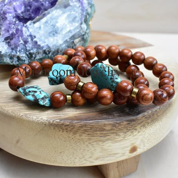 Gold Accent Beads Turquioses Slab Boho Wood Stretch Bracelet Wooden Bracelet For Women
Gold Accent Beads Turquioses Slab Boho Wood Stretch Bracelet Wooden Bracelet For Women