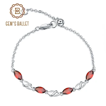 GEM'S BALLET 2.73Ct Natural Red Garnet Bracelet 925 Sterling Silver Gemstone Adjustable Bracelets&bangles For Women Fine Jewelry
GEM'S BALLET 2.73Ct Natural Red Garnet Bracelet 925 Sterling Silver Gemstone Adjustable Bracelets&bangles For Women Fine Jewelry