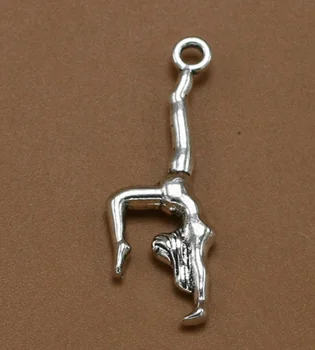100pcs Gymnastics Sports Girl Charms 30*10mm Antique Silver Handmade personality earring bracelet necklace Jewelry Making DIY
100pcs Gymnastics Sports Girl Charms 30*10mm Antique Silver Handmade personality earring bracelet necklace Jewelry Making DIY