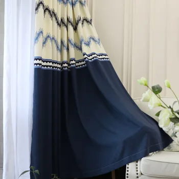 Curtains for Living Dining Bedroom Nordic Style Simple Wavy Double Colored Embroidered High Shading Widnow Tulle Curtains. 
Curtains for Living Dining Bedroom Nordic Style Simple Wavy Double Colored Embroidered High Shading Widnow Tulle Curtains.
