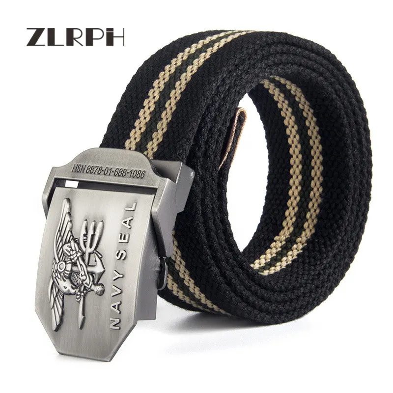 ZLRPH New Arrival Men's metal Canvas Belt Navy Seals Buckle Military Belt Army Tactical Belts for Male Top Quality Men Strap
ZLRPH New Arrival Men's metal Canvas Belt Navy Seals Buckle Military Belt Army Tactical Belts for Male Top Quality Men Strap