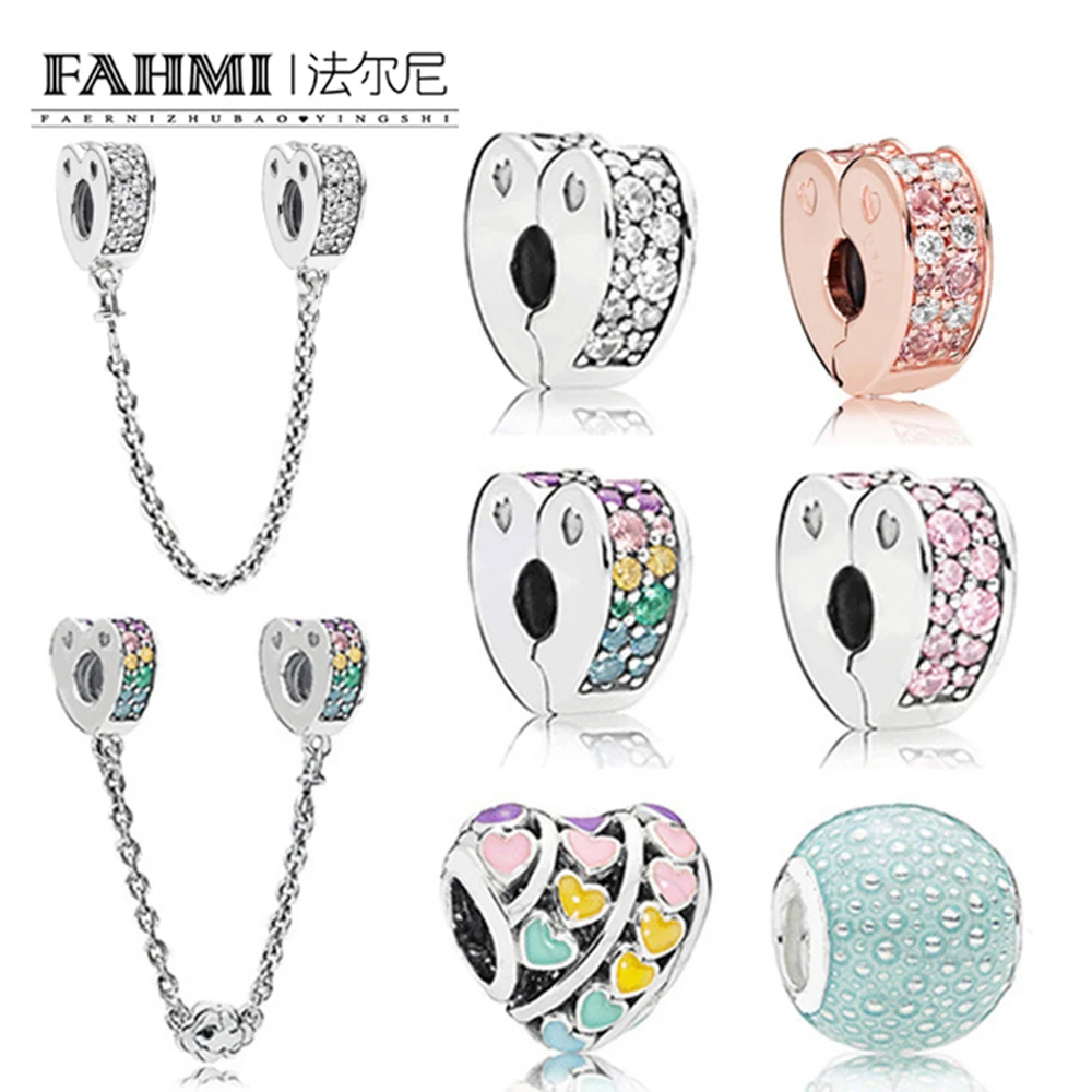 FAHMI 100% New Heart-Shaped Zircon Colorful Safety Clip Security Chain Bubble Beaded DIY Bracelet Gift Jewelry
FAHMI 100% New Heart-Shaped Zircon Colorful Safety Clip Security Chain Bubble Beaded DIY Bracelet Gift Jewelry