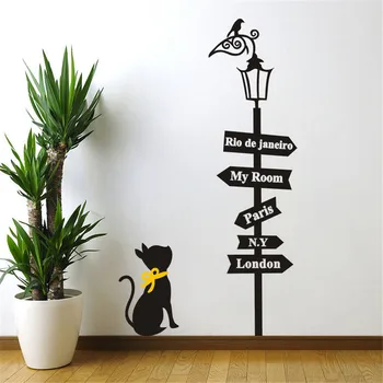 Creative Way Sign Cute Cat Bird Light Quote Paris London Home Living Room Decoration Wall Sticker DIY Mural Art For Kids Rooms
Creative Way Sign Cute Cat Bird Light Quote Paris London Home Living Room Decoration Wall Sticker DIY Mural Art For Kids Rooms