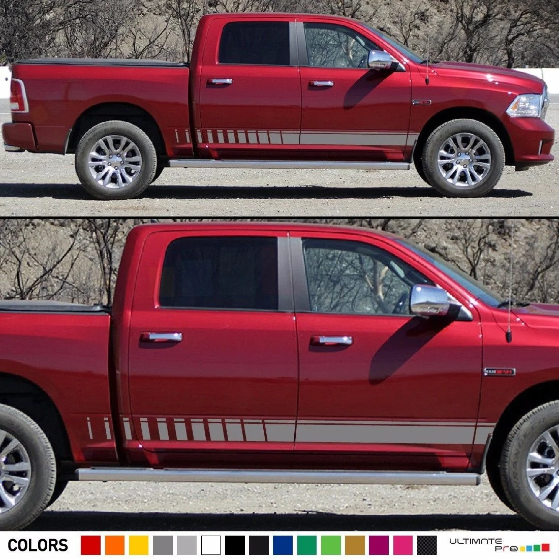 For1Set/2Pcs Side Stripe Sticker for Dodge Ram 1500 light pickup graphic hitch 2015 2016 leaf Car Styling
For1Set/2Pcs Side Stripe Sticker for Dodge Ram 1500 light pickup graphic hitch 2015 2016 leaf Car Styling