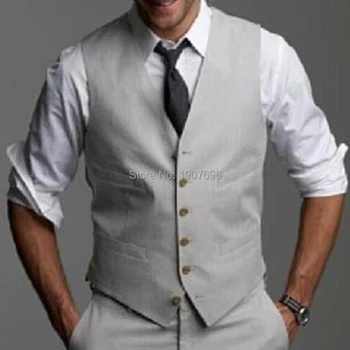 Light Grey Men Vest for Male Waistcoat Slim Fit Busniess Wedding Party Masculino Groomsmen Vest FOVIVA 1302
Light Grey Men Vest for Male Waistcoat Slim Fit Busniess Wedding Party Masculino Groomsmen Vest FOVIVA 1302