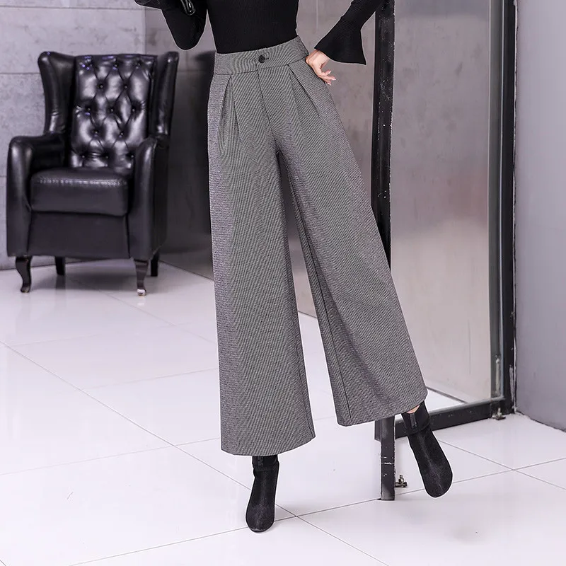 2019 New Arrival Winter Soft Warm Women Houndstooth Pant Thick Trousers Loose Work Slim Lady Office Wear Pleated Wide Leg Pants
2019 New Arrival Winter Soft Warm Women Houndstooth Pant Thick Trousers Loose Work Slim Lady Office Wear Pleated Wide Leg Pants