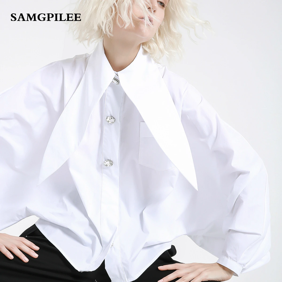 Women Tops 2019 New Casual Broadcloth Full Sleeve Appliques Solid Turn-down Collar Women Blouses & Shirts S-l
Women Tops 2019 New Casual Broadcloth Full Sleeve Appliques Solid Turn-down Collar Women Blouses & Shirts S-l