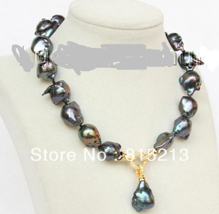 ddh00729 17" 20mm Baroque black Reborn keshi pearls necklace filled gold clasp 28% Discount
ddh00729 17" 20mm Baroque black Reborn keshi pearls necklace filled gold clasp 28% Discount