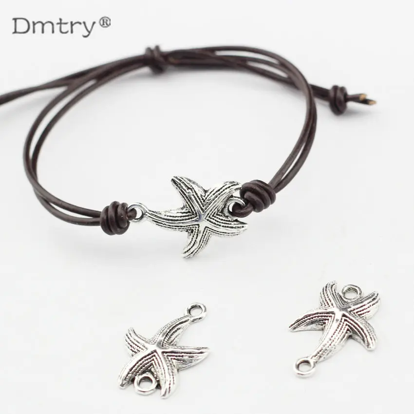 

Dmtry New Starfish Leather Combination For Handmade DIY Bracelet Jewelry Making Findings Material Making Accessories LC0032