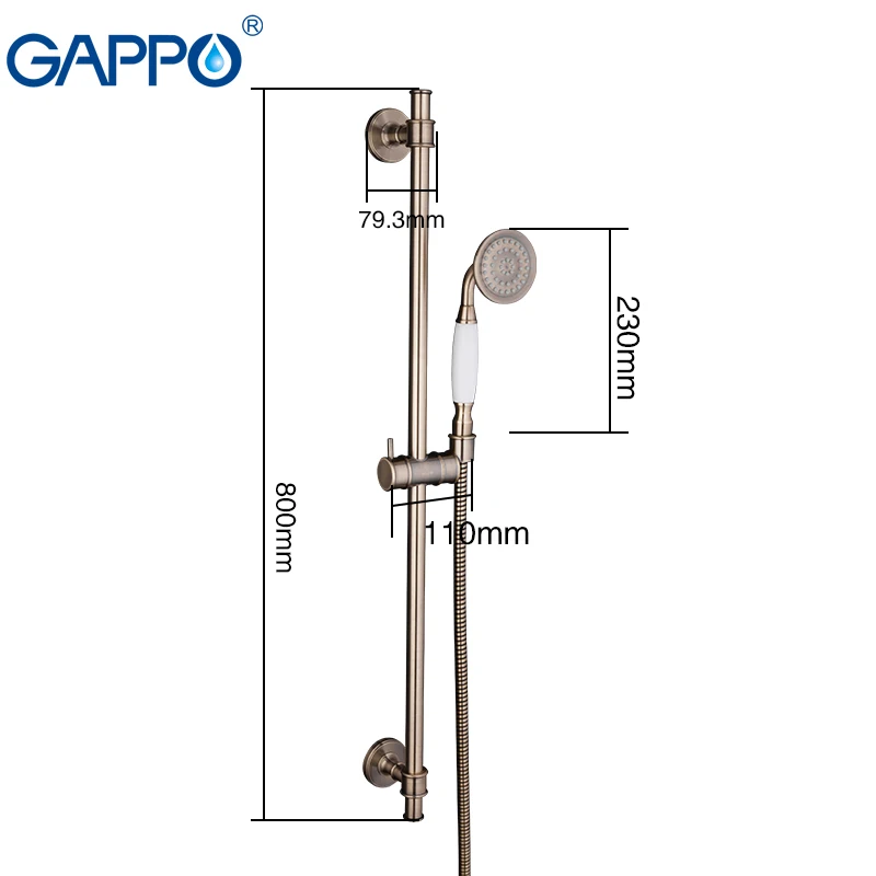 GAPPO Slide Bar Shower Faucet Shower Bath Mixer Bath Handheld Shower System Brass Wall Mounted Mixer Waterfall Tap
GAPPO Slide Bar Shower Faucet Shower Bath Mixer Bath Handheld Shower System Brass Wall Mounted Mixer Waterfall Tap