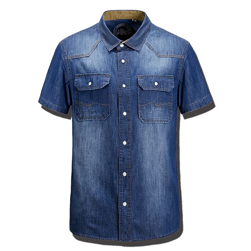 Summer Fashion Mens Denim Shirts Water Washing Cotton Brand Short Sleeve Blue Pocket Brand Clothing Man's Slim Fit Jeans Clothes
Summer Fashion Mens Denim Shirts Water Washing Cotton Brand Short Sleeve Blue Pocket Brand Clothing Man's Slim Fit Jeans Clothes