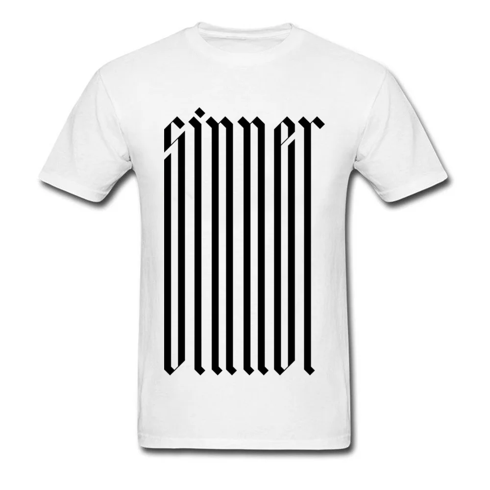 Tops T Shirt SINNER Lovers Day 2018 Fashion Leisure Short Sleeve 100% Cotton O-Neck Adult T-Shirt Leisure Clothing Shirt SINNER white