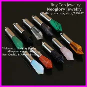 10PCS Silver Plated Mixed Nature Crystal Quartz/Pink Quartz/CRYSTAL/Opal Point Pendant Gems Stone Druzy Pendant Bullet Pendant
10PCS Silver Plated Mixed Nature Crystal Quartz/Pink Quartz/CRYSTAL/Opal Point Pendant Gems Stone Druzy Pendant Bullet Pendant