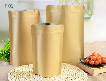 100pcs Brown Stand-up Kraft Paper bag Zip Lock Snack Nuts Powder Packaging Pouch foil lined kraft pouch bags
100pcs Brown Stand-up Kraft Paper bag Zip Lock Snack Nuts Powder Packaging Pouch foil lined kraft pouch bags
