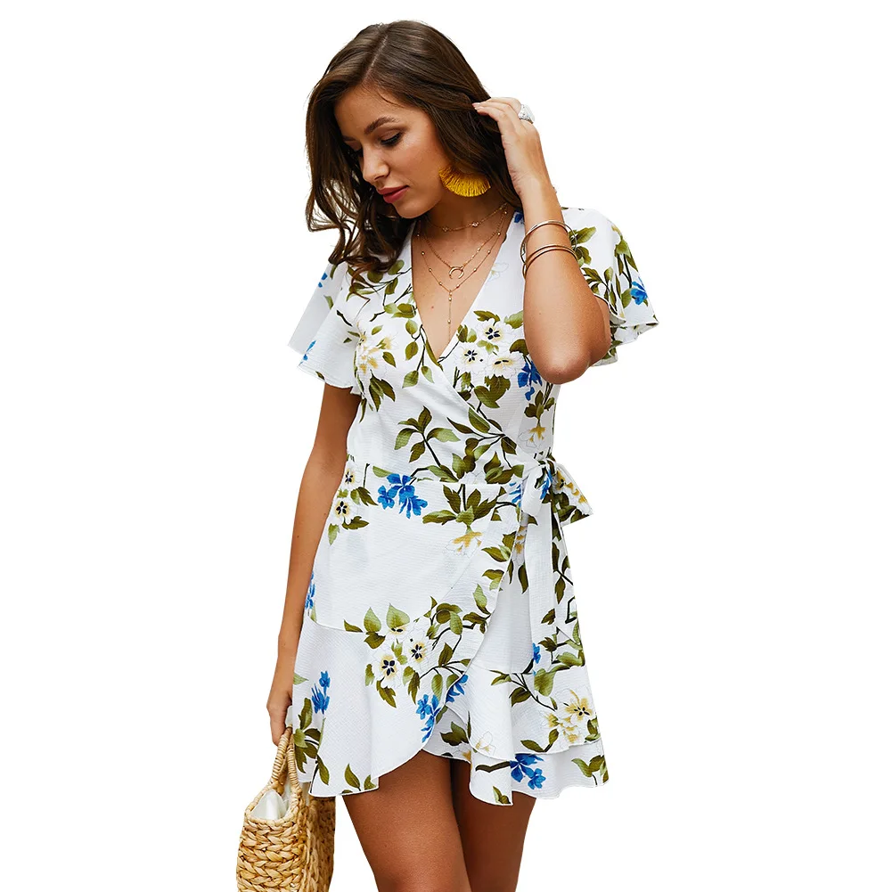Summer Floral Print Women Dress V Neck Boho Ruffles Sleeve Bohemian Beach Holiday Elegant Dresses 2019 Plus Size Jurkjes
Summer Floral Print Women Dress V Neck Boho Ruffles Sleeve Bohemian Beach Holiday Elegant Dresses 2019 Plus Size Jurkjes