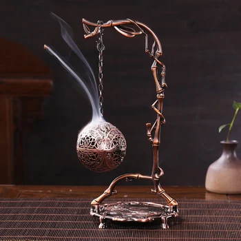 Chinese Style Vintage Pure Copper Alloy Ball Creative Shelf Incense Burner for Tea Ceremony Decoration Crafts for Wedding Gifts
Chinese Style Vintage Pure Copper Alloy Ball Creative Shelf Incense Burner for Tea Ceremony Decoration Crafts for Wedding Gifts
