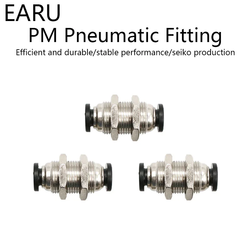 Black 4 6 8 10 12MM Pneumatic Bulkhead Straight Push In Quick Fitting Connector Union PM -04 06 08 10 12
Black 4 6 8 10 12MM Pneumatic Bulkhead Straight Push In Quick Fitting Connector Union PM -04 06 08 10 12