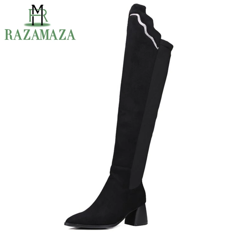 ZALAVOR Size 32-43 Women Over Knee Boots High Heel Boots Shine Warm Fur Shoes For Cold Winter Boots Long Botas Women Footwear
ZALAVOR Size 32-43 Women Over Knee Boots High Heel Boots Shine Warm Fur Shoes For Cold Winter Boots Long Botas Women Footwear