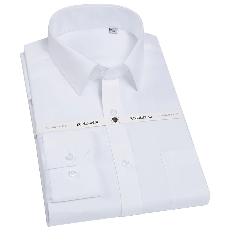Men's Slim-Fit Wrinkle-Free Solid Twill Dress Shirt Long Sleeve with Breast Pocket Buttonable Cuffs Formal Top Quality Shirts
Men's Slim-Fit Wrinkle-Free Solid Twill Dress Shirt Long Sleeve with Breast Pocket Buttonable Cuffs Formal Top Quality Shirts