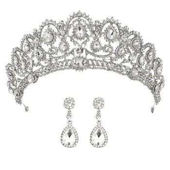 Wedding Crown Bridal Tiaras with Earrings Princess Crown for Women Bride Headband Head piece Hair Jewelry hair ornaments diadem
Wedding Crown Bridal Tiaras with Earrings Princess Crown for Women Bride Headband Head piece Hair Jewelry hair ornaments diadem