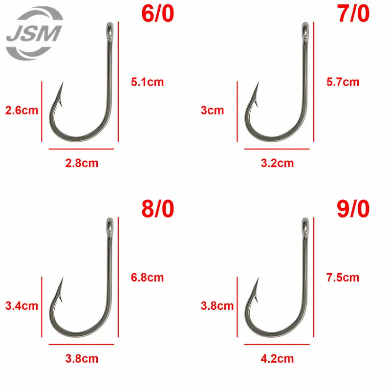 5 шт. рыболовные крючки из нержавеющей стали 7691 6/0 13/0|fishing hook|hook sizehooks fishing |