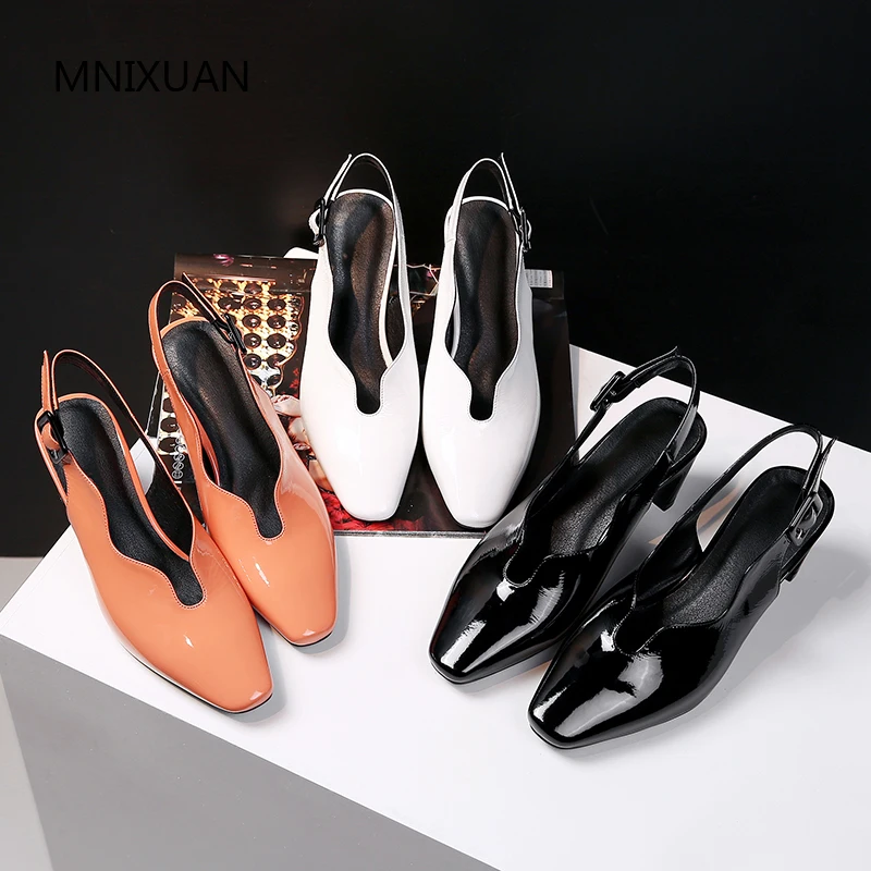 MNIXUAN High quality fashion women party shoes high heels gladiator sandals new patent leather square toe buckle thick heeled
MNIXUAN High quality fashion women party shoes high heels gladiator sandals new patent leather square toe buckle thick heeled