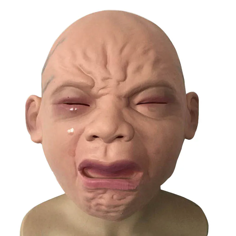 1pcs Realistic Crying Baby Mask Halloween Bar Cosplay Prop Latex Full Head Crying Face Mask Wigs Room Haunted House Horror Masks
1pcs Realistic Crying Baby Mask Halloween Bar Cosplay Prop Latex Full Head Crying Face Mask Wigs Room Haunted House Horror Masks