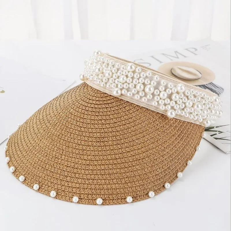Seioum Pearls Women Summer Hat Female Elegant Pearl Straw Sun Hat Wide Brim Visor hat For Girls Beach Hats Fashion Cap Ladies
Seioum Pearls Women Summer Hat Female Elegant Pearl Straw Sun Hat Wide Brim Visor hat For Girls Beach Hats Fashion Cap Ladies