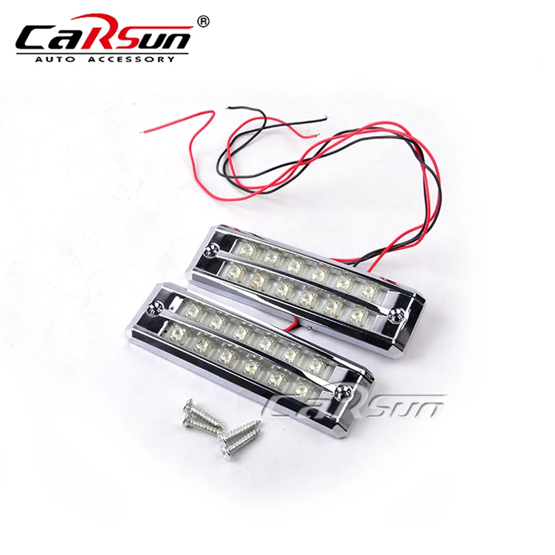 New 12V 12 LED Auto Car External Light Waterproof White Led DRL Fog Daylights Led Daytime Running Light With Switch LA-572
New 12V 12 LED Auto Car External Light Waterproof White Led DRL Fog Daylights Led Daytime Running Light With Switch LA-572