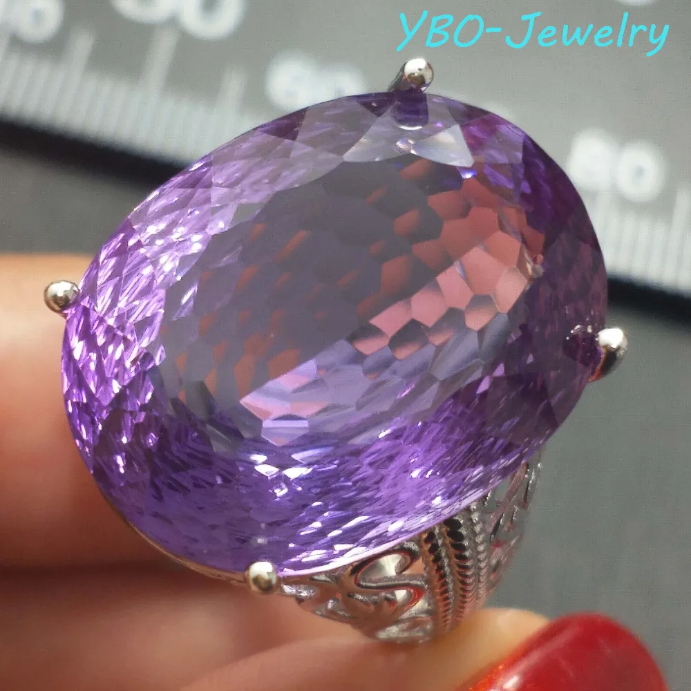 YBO, Huge supper elegant ring natural amethyst ov 17*22mm 26.5ct in 925 sterling silver beautiful amethyst ring for tendy women
YBO, Huge supper elegant ring natural amethyst ov 17*22mm 26.5ct in 925 sterling silver beautiful amethyst ring for tendy women