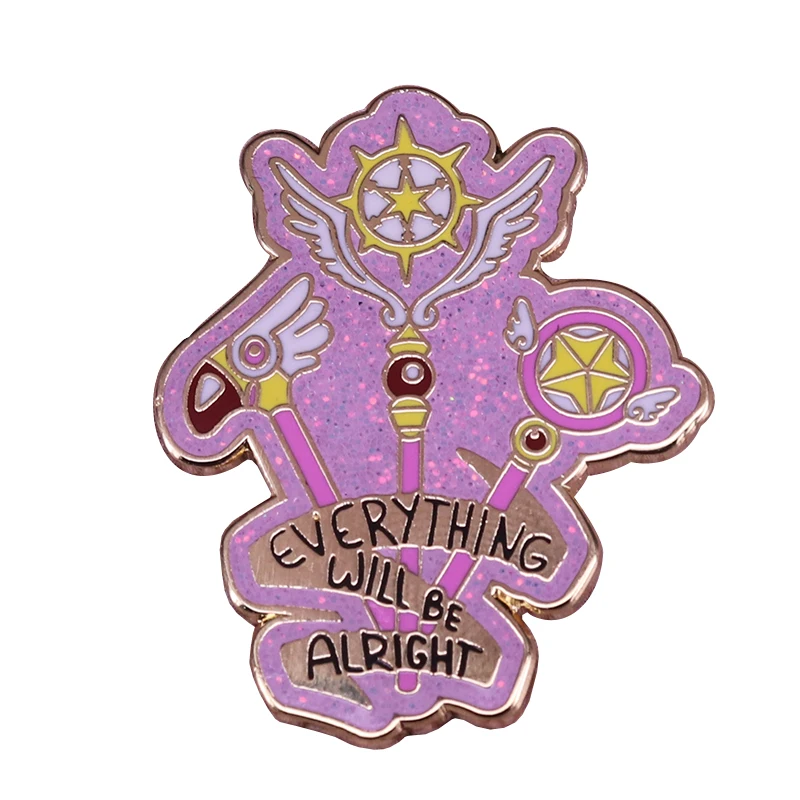 Everything will be alright enamel pin Cardcaptor Sakura invincible spell brooch magic wand badge beautiful inspirational collect
Everything will be alright enamel pin Cardcaptor Sakura invincible spell brooch magic wand badge beautiful inspirational collect