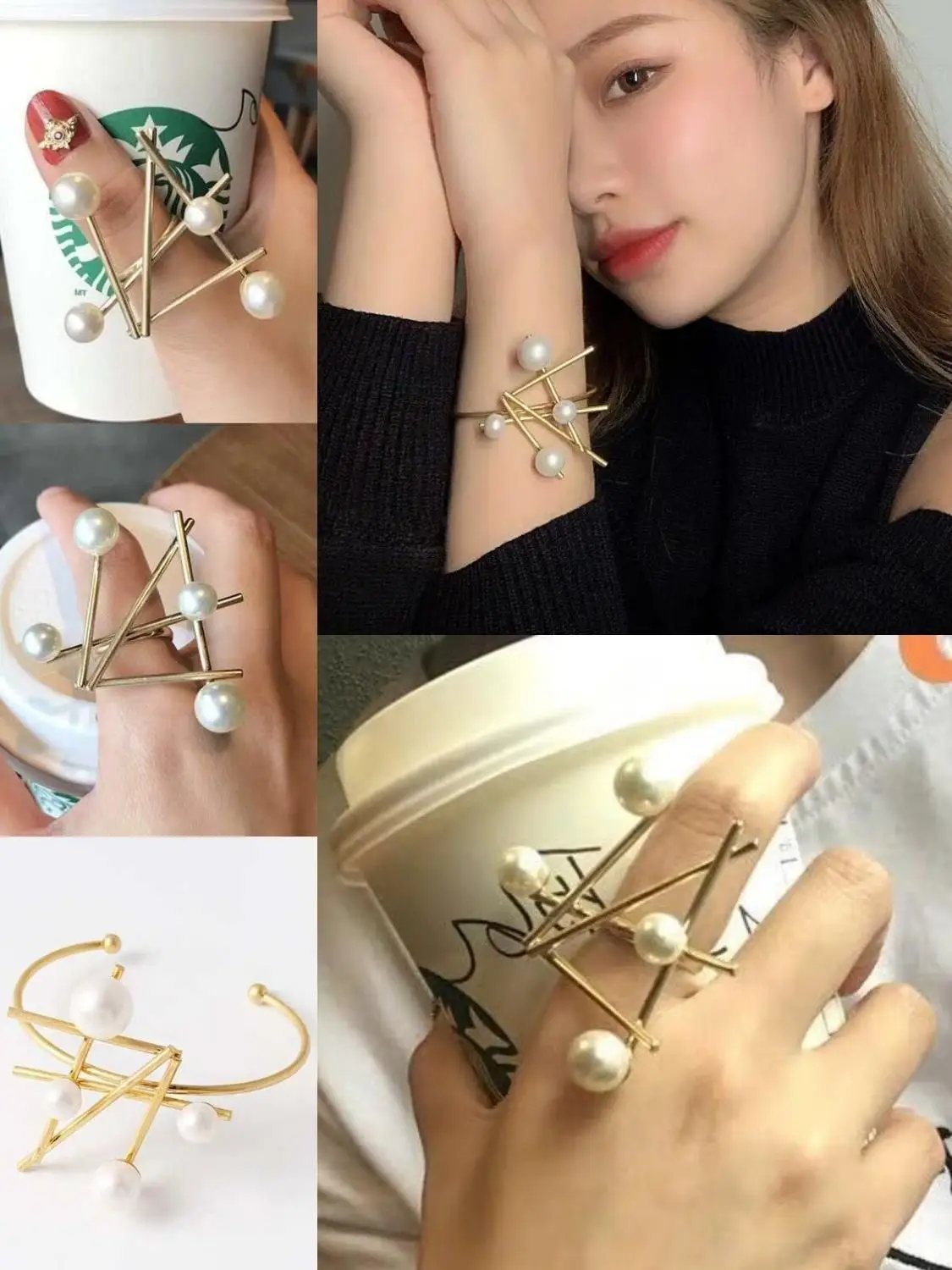 Rongho Hiphop Irregular Geometric Pearl Bangle for Women Punk Metal Bracelet Femme Cuff Rock brangle bijoux
Rongho Hiphop Irregular Geometric Pearl Bangle for Women Punk Metal Bracelet Femme Cuff Rock brangle bijoux