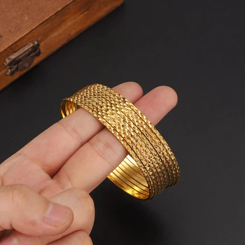 24kGold Bangle for Women Gold Dubai Bride Wedding Ethiopian Bracelet Africa Bangle Arab Jewelry Gold Charm Bracelet
24kGold Bangle for Women Gold Dubai Bride Wedding Ethiopian Bracelet Africa Bangle Arab Jewelry Gold Charm Bracelet