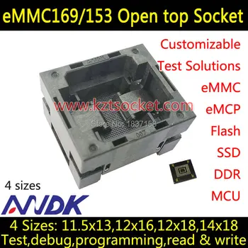 eMMC socket,11.5x13,12x16,12x18,14x18,Open top Test Burn-in socket,for eMMC programmer socket adapter,BGA169 BGA153,OP
eMMC socket,11.5x13,12x16,12x18,14x18,Open top Test Burn-in socket,for eMMC programmer socket adapter,BGA169 BGA153,OP