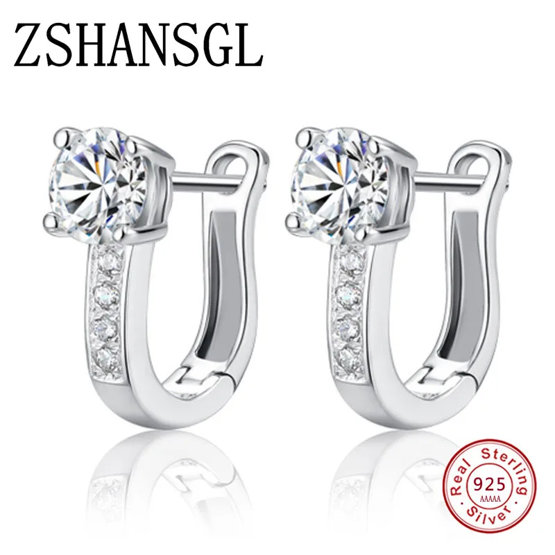 Luxury Stud Earrings solid 925 Sterling Crystal Row Silver Earrings For Women wedding Jewelry Female Brinco Earing oorbellen
Luxury Stud Earrings solid 925 Sterling Crystal Row Silver Earrings For Women wedding Jewelry Female Brinco Earing oorbellen