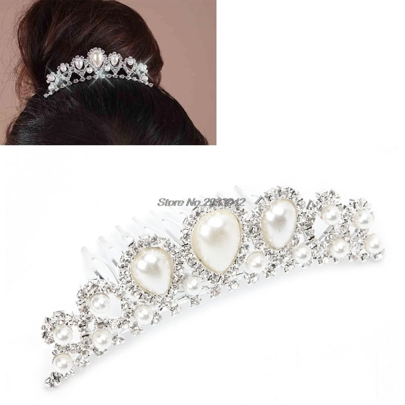Free shipping Free Shipping Bridal Jewellery Silver Rhinestone Wedding Crown Faux Pearl Hair Clip Comb Tiara-W128
Free shipping Free Shipping Bridal Jewellery Silver Rhinestone Wedding Crown Faux Pearl Hair Clip Comb Tiara-W128