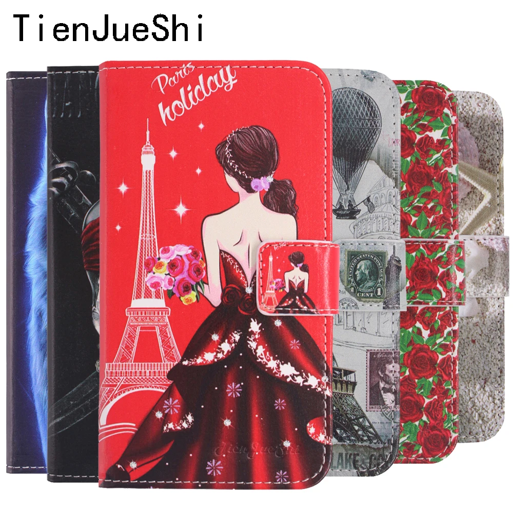 

TienJueShi Fashion Cute Leather for MLS Phab color fingerprint Book Cover Wallet Etui Case for MLS Flame 2018 F5 Alu Fab 4g