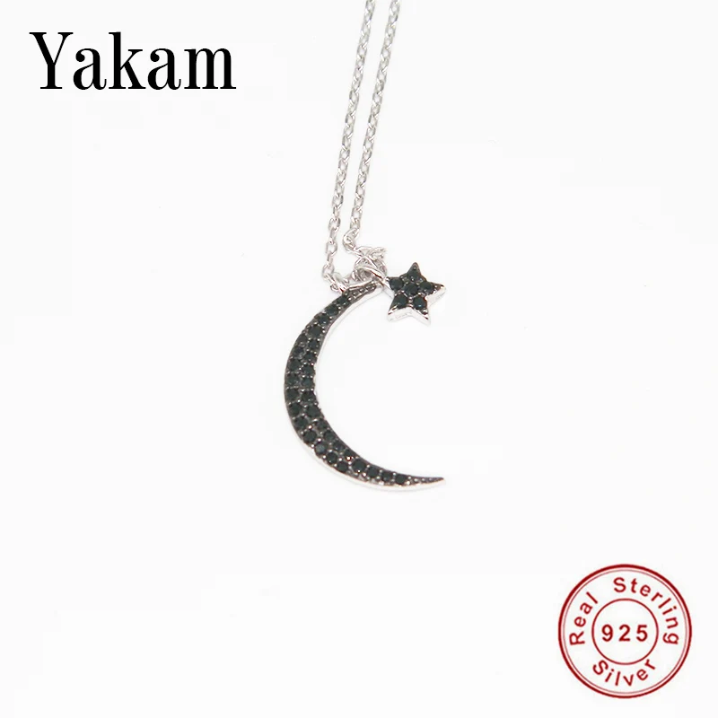 S925 sterling silver black crystal necklace black sexy pendant making jewelry pave moon and star quartz dangle gift choker chain
S925 sterling silver black crystal necklace black sexy pendant making jewelry pave moon and star quartz dangle gift choker chain