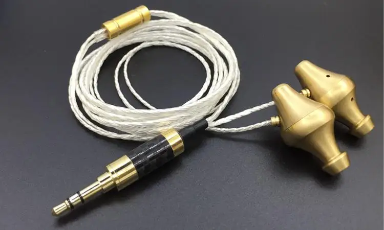 DIY earphone DIY earphone HIFI custom 12 cores Goddess line Deluxe Edition copper chamber pot Gold