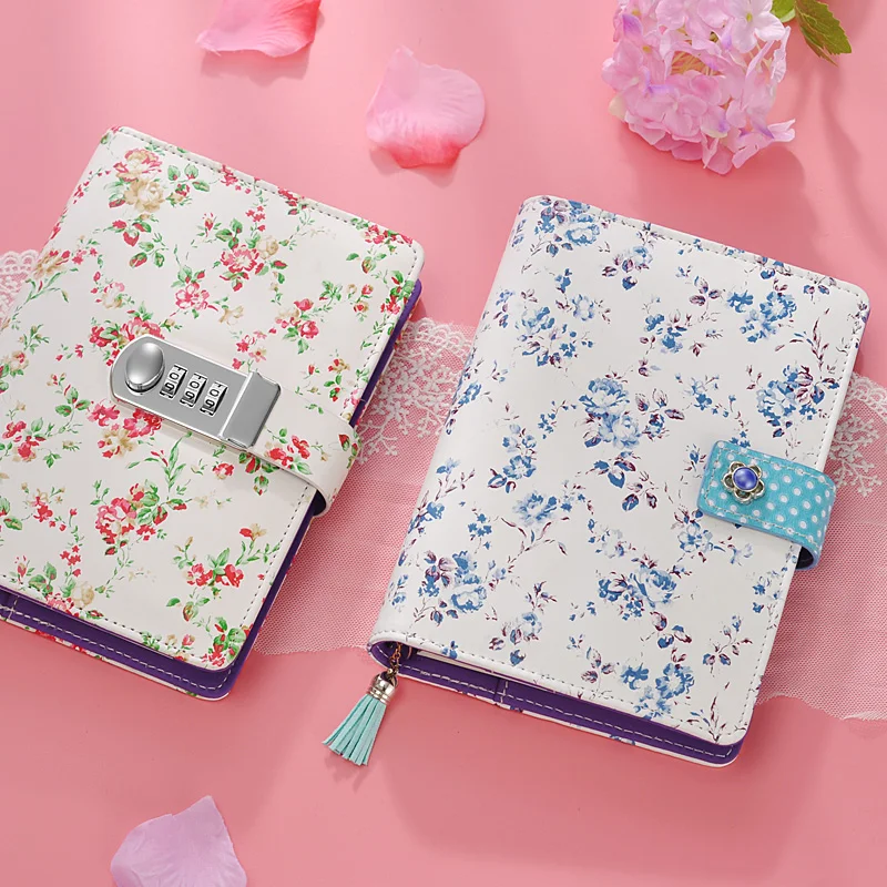 Fashion little floral 6 holes Spiral Notebook password Notepad Bookmark band design Binder with Lock School girl Stationery Gift
Fashion little floral 6 holes Spiral Notebook password Notepad Bookmark band design Binder with Lock School girl Stationery Gift