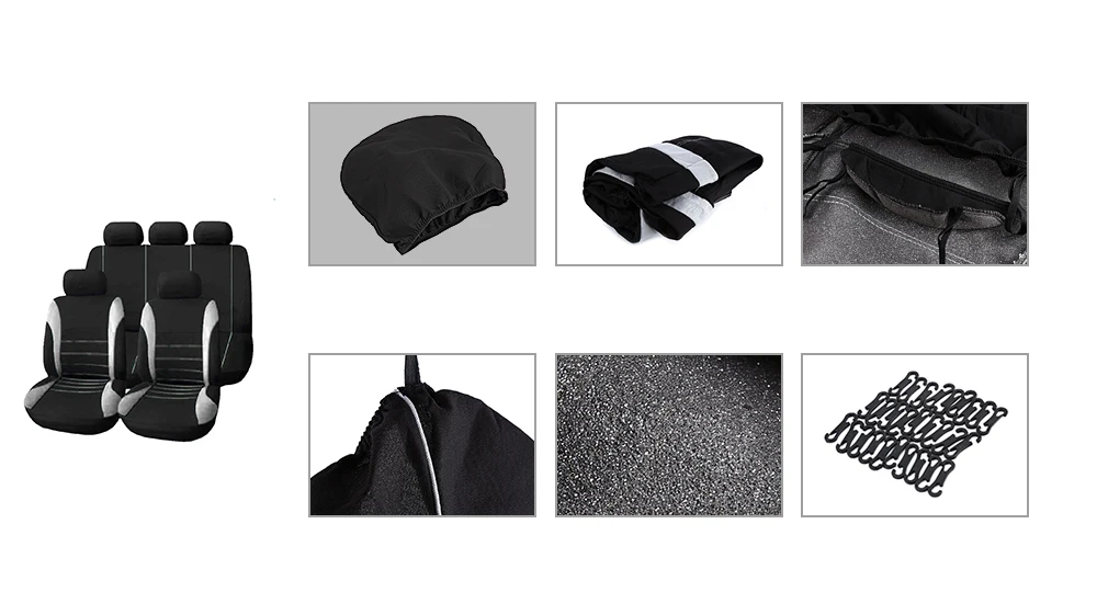New High Quality Universal Car Seat Cover 9 Set Full Seat Covers for Crossovers Sedans Auto Interior Styling Decoration Protect