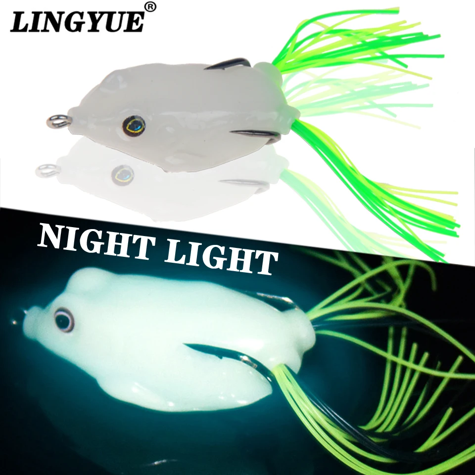 Night light soft tube bait japan plastic fishing lures frog lure treble hooks Topwater ray frog 5.5CM 12G artificial soft bait
Night light soft tube bait japan plastic fishing lures frog lure treble hooks Topwater ray frog 5.5CM 12G artificial soft bait