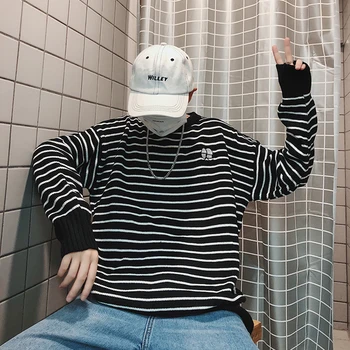 Autumn Pullover Long Sleeve Round Neck Striped Knitting Cashmere O-Neck Pullover Brand Clothing Autumn Winter Cashmere Wool Swe
Autumn Pullover Long Sleeve Round Neck Striped Knitting Cashmere O-Neck Pullover Brand Clothing Autumn Winter Cashmere Wool Swe