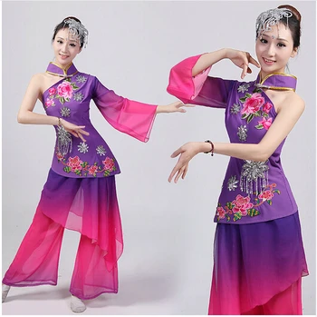Folk dance costumes fan classical dance 2016 new yangko dance performances square dance set special
Folk dance costumes fan classical dance 2016 new yangko dance performances square dance set special