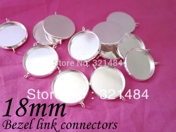 Free ship! Silver plated 200piece 18mm cameo base w/ double vertical loop bracelet link connector bezel earring/pendant blank
Free ship! Silver plated 200piece 18mm cameo base w/ double vertical loop bracelet link connector bezel earring/pendant blank