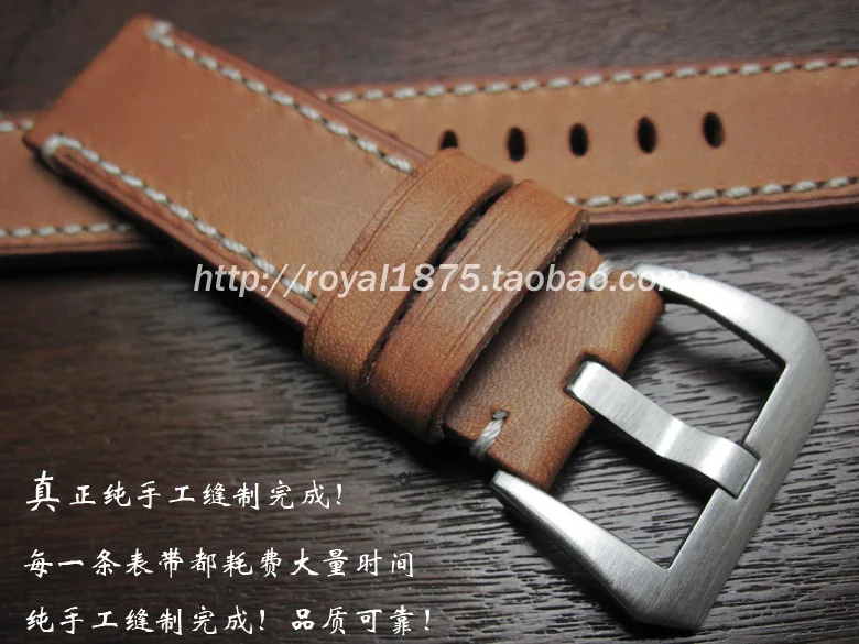 Men Hand made high Quality Fine Leather Watch Strap &Band Silver Buckle 21mm 22mm yellow brown Watchbands for Omega Tissot Seiko |